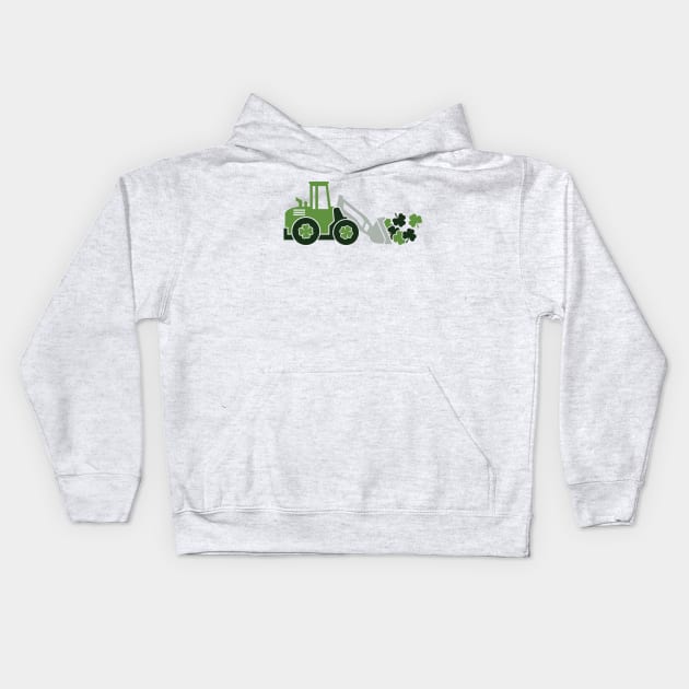 St. Patrics Day Bucket of Luck Kids Hoodie by Imp's Dog House